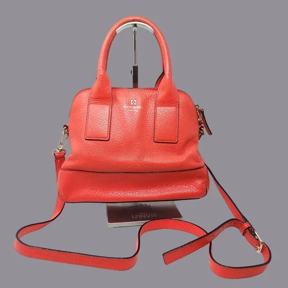 Kate Spade Orange Purse Bag Top Handle Crossbody Satchel - Picture 1 of 16